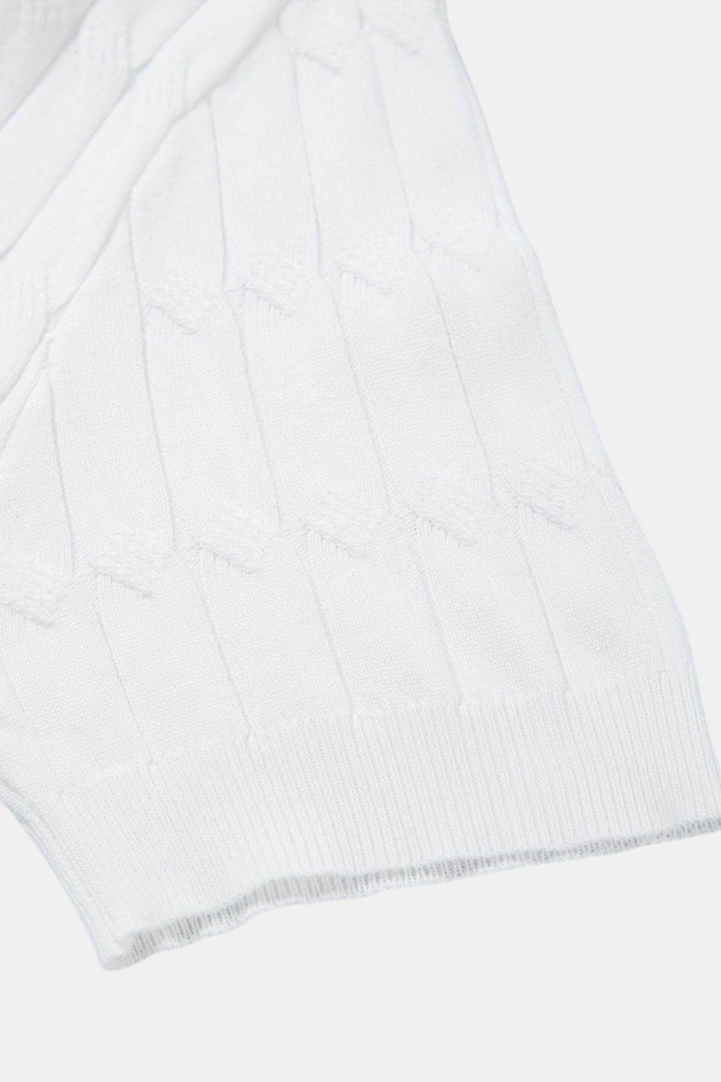 VORO Premium V-Neck Cable Knit Polo