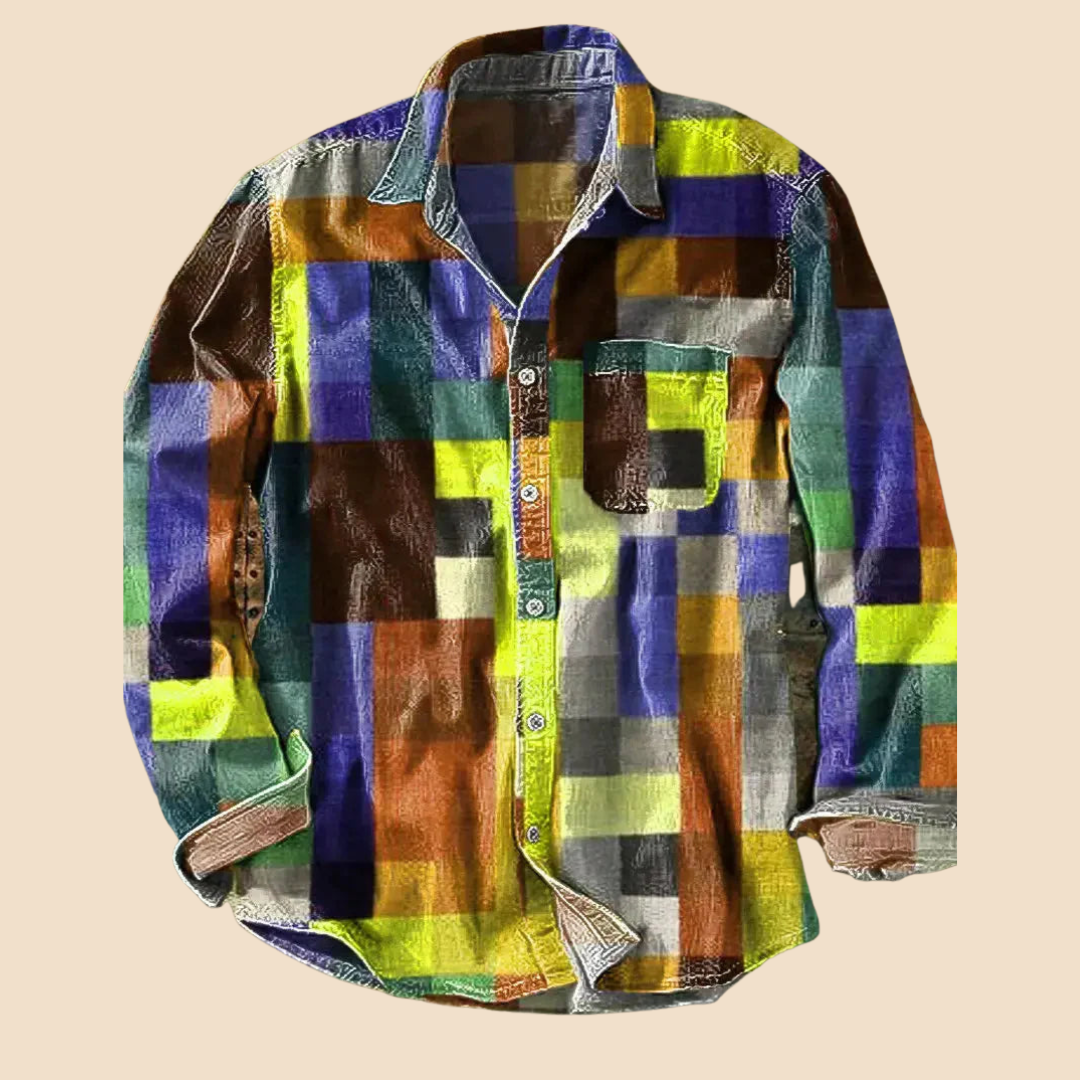 MOHR. VINTAGE REGENBOOG SHIRT