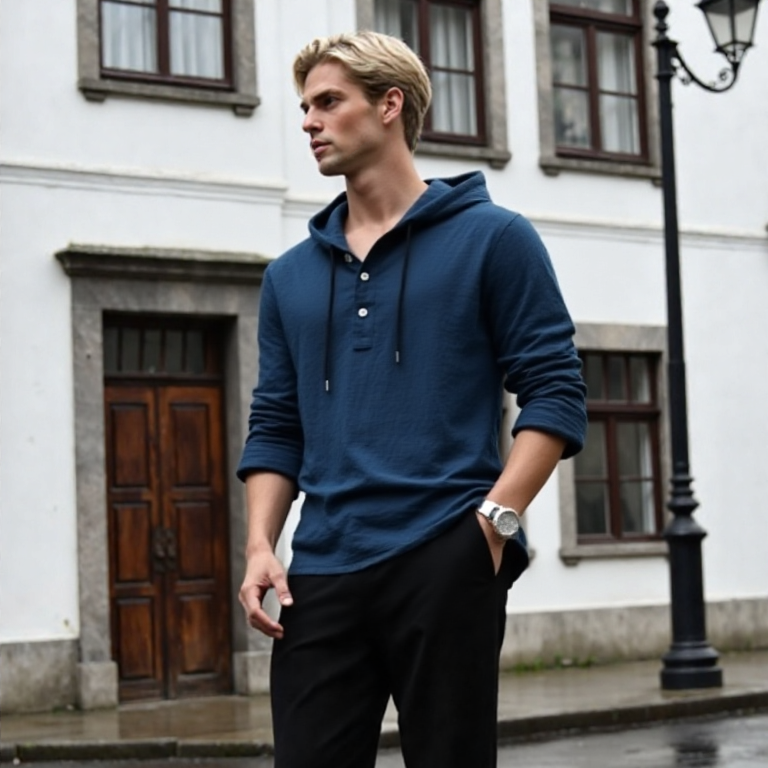 SANTORINI™ SHIRT MET CAPUCHON