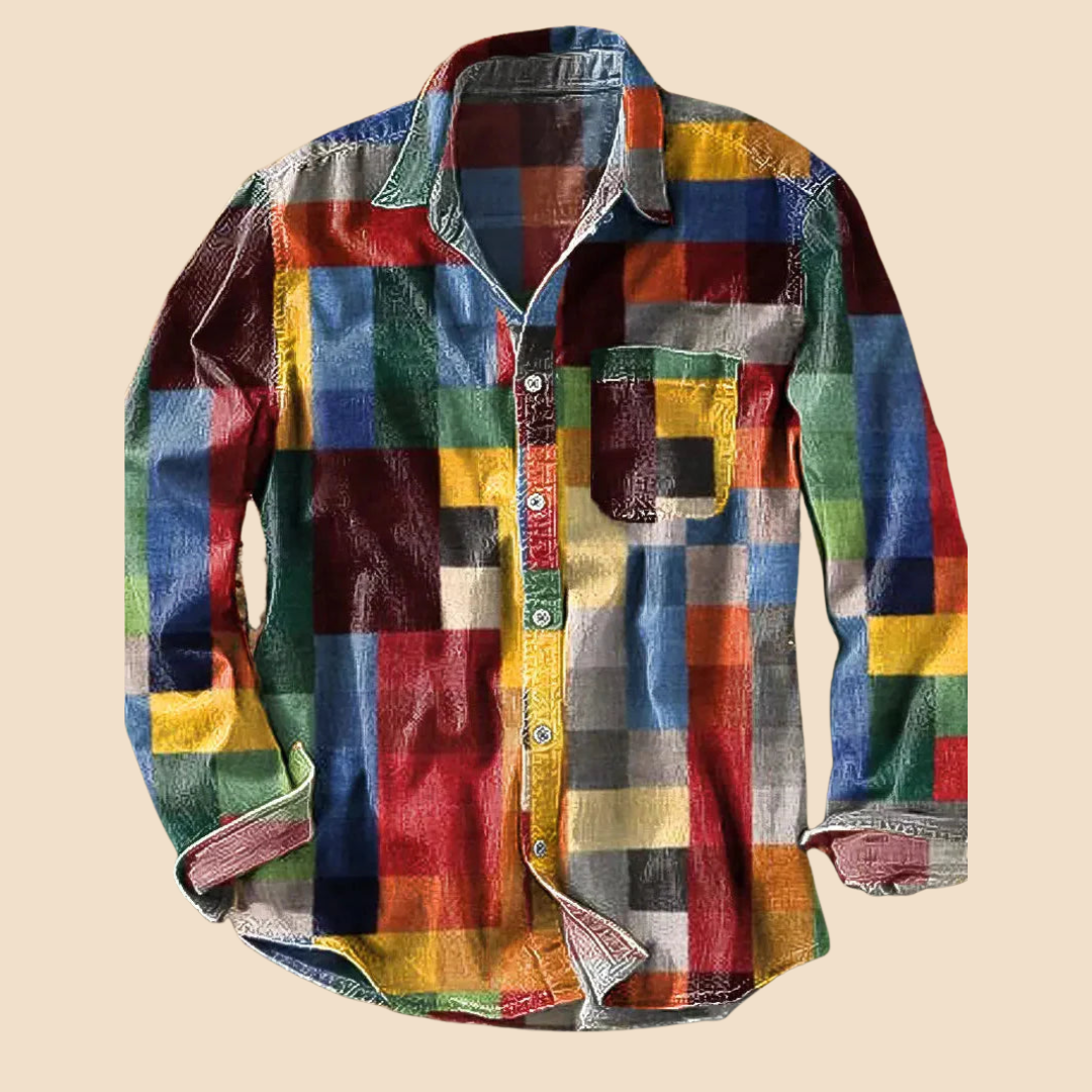MOHR. VINTAGE REGENBOOG SHIRT