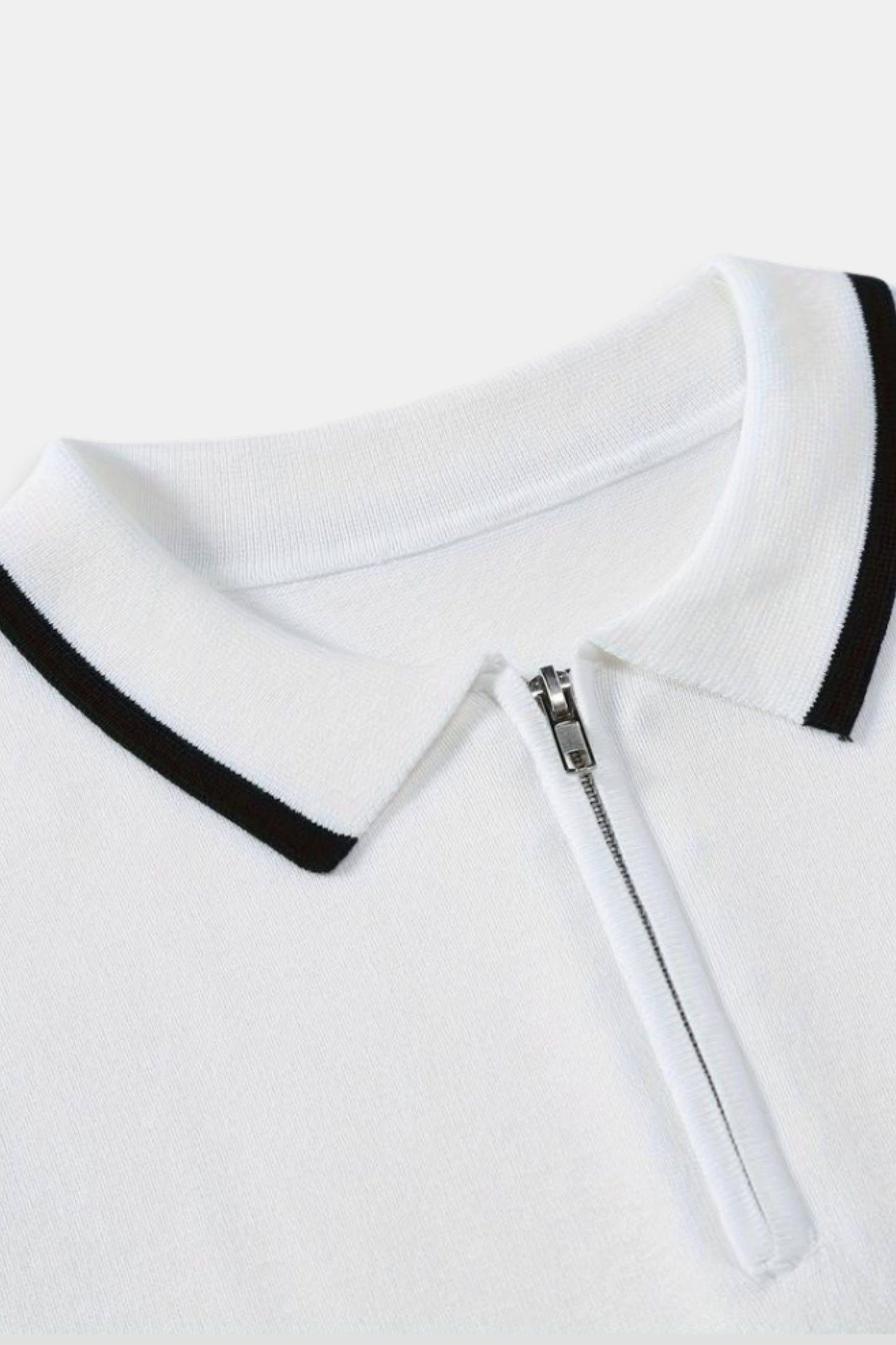VORO Knitted Quarter Zip Golf Polo