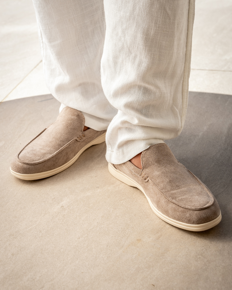 SUEDE SLIP-ON LOAFERS