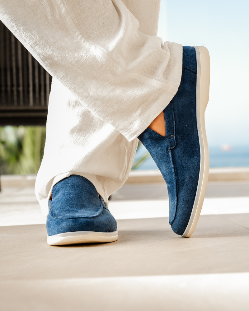 SUEDE SLIP-ON LOAFERS