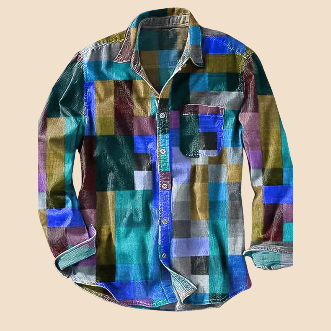 MOHR. VINTAGE REGENBOOG SHIRT