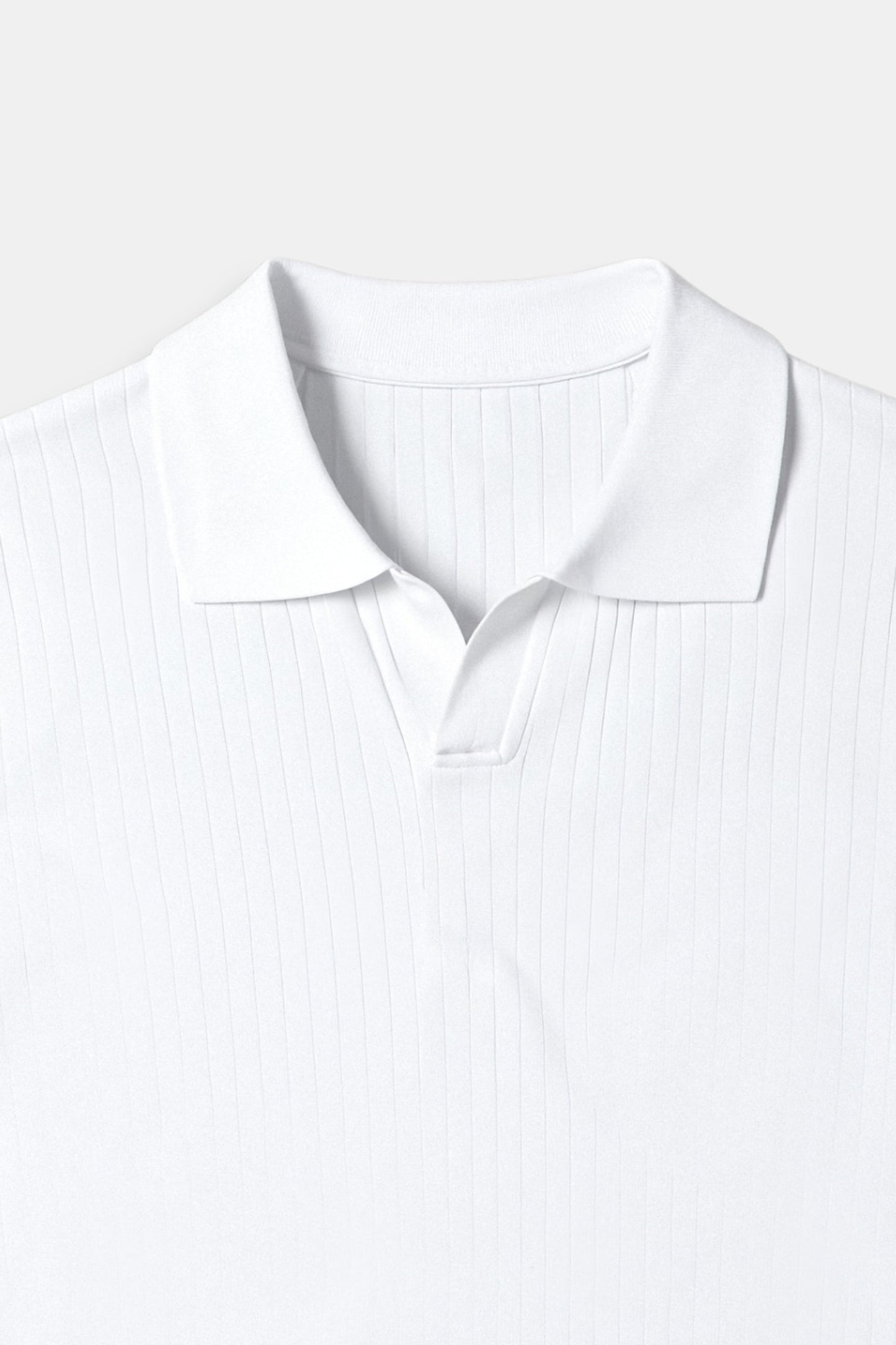 LISBOA RIBBED V-NECK POLO