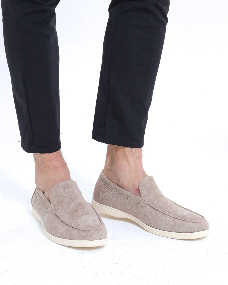 SUEDE SLIP-ON LOAFERS