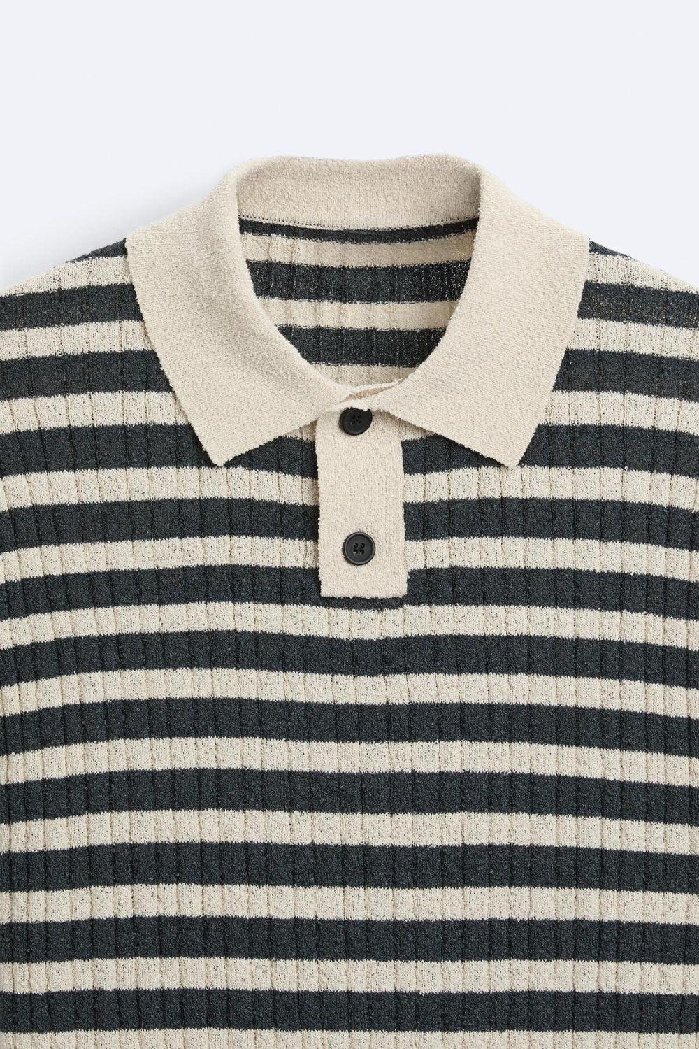MARSEILLE KNITTED STRIPED POLO