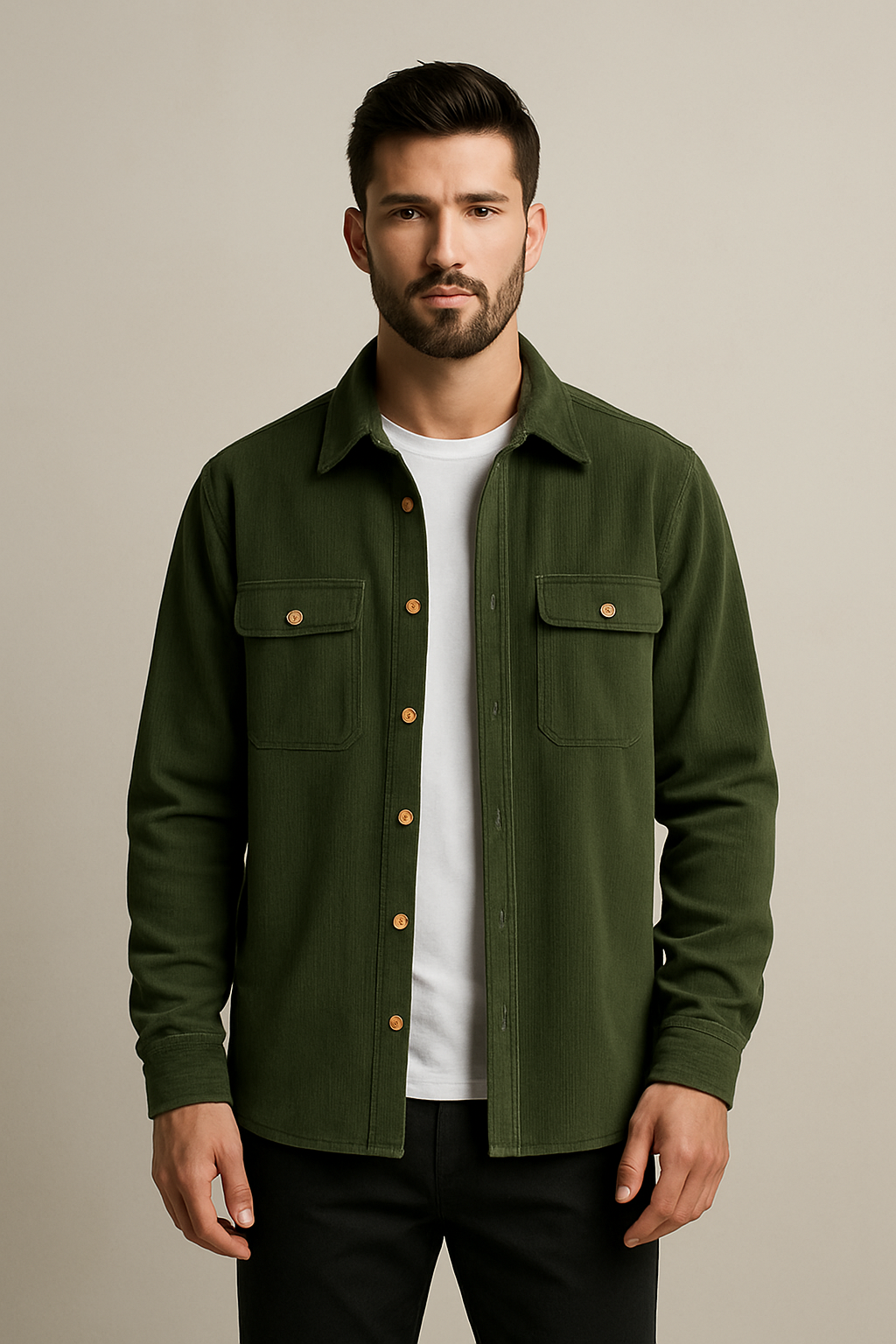 SABLE CORDUROY MET KNOPEN