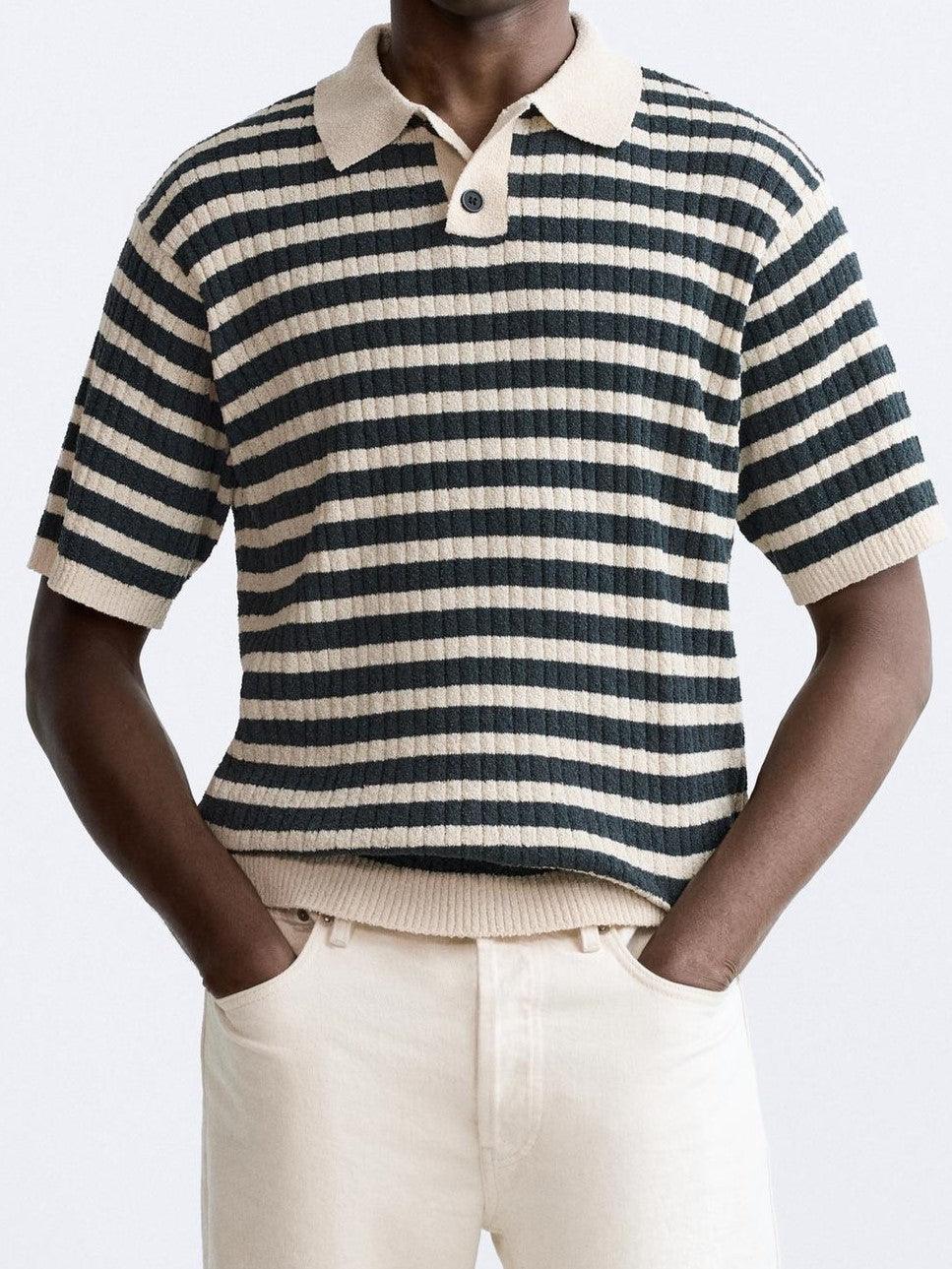 MARSEILLE KNITTED STRIPED POLO