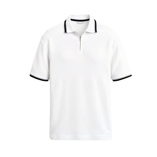 VORO Knitted Quarter Zip Golf Polo