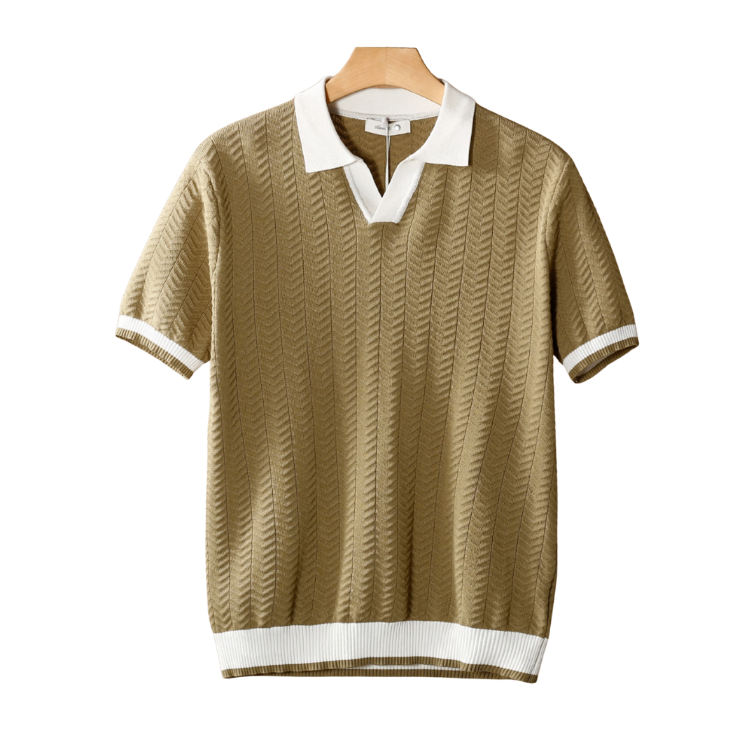 VARO CONTRAST TEXTURED POLO