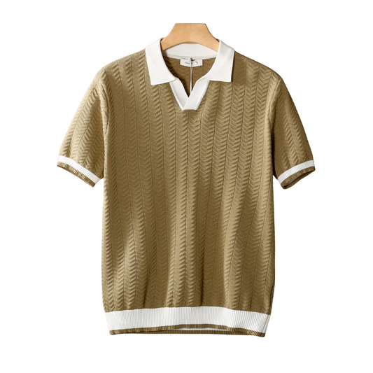 VARO CONTRAST TEXTURED POLO