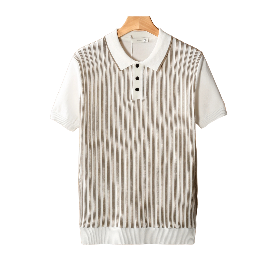 VORO VERTICAL STRIPED POLO