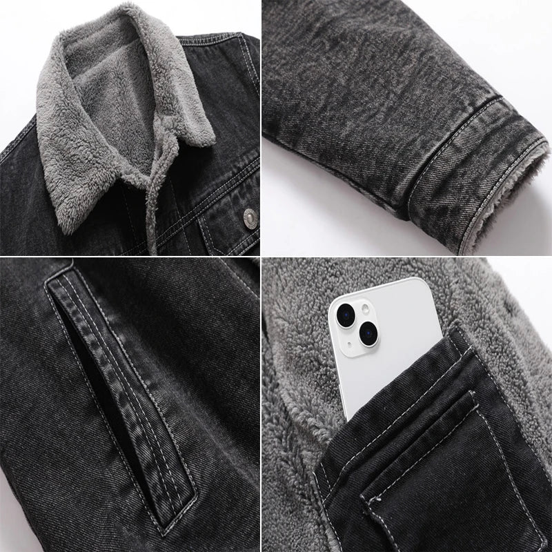 MOHR. DENIM FLEECE JAS
