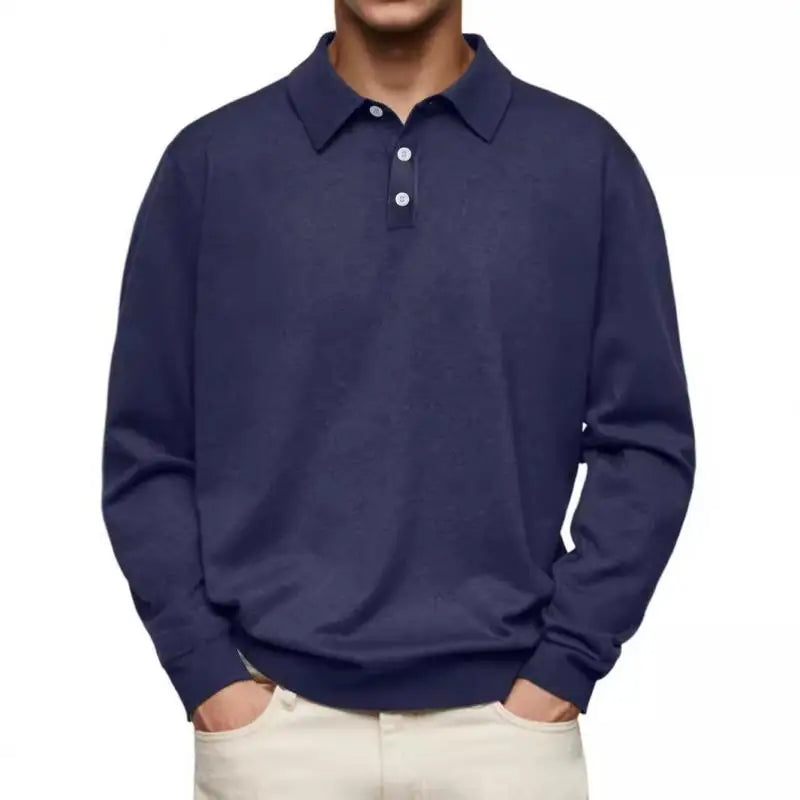 MOHR. CASUAL POLOSHIRT MET LANGE MOUWEN