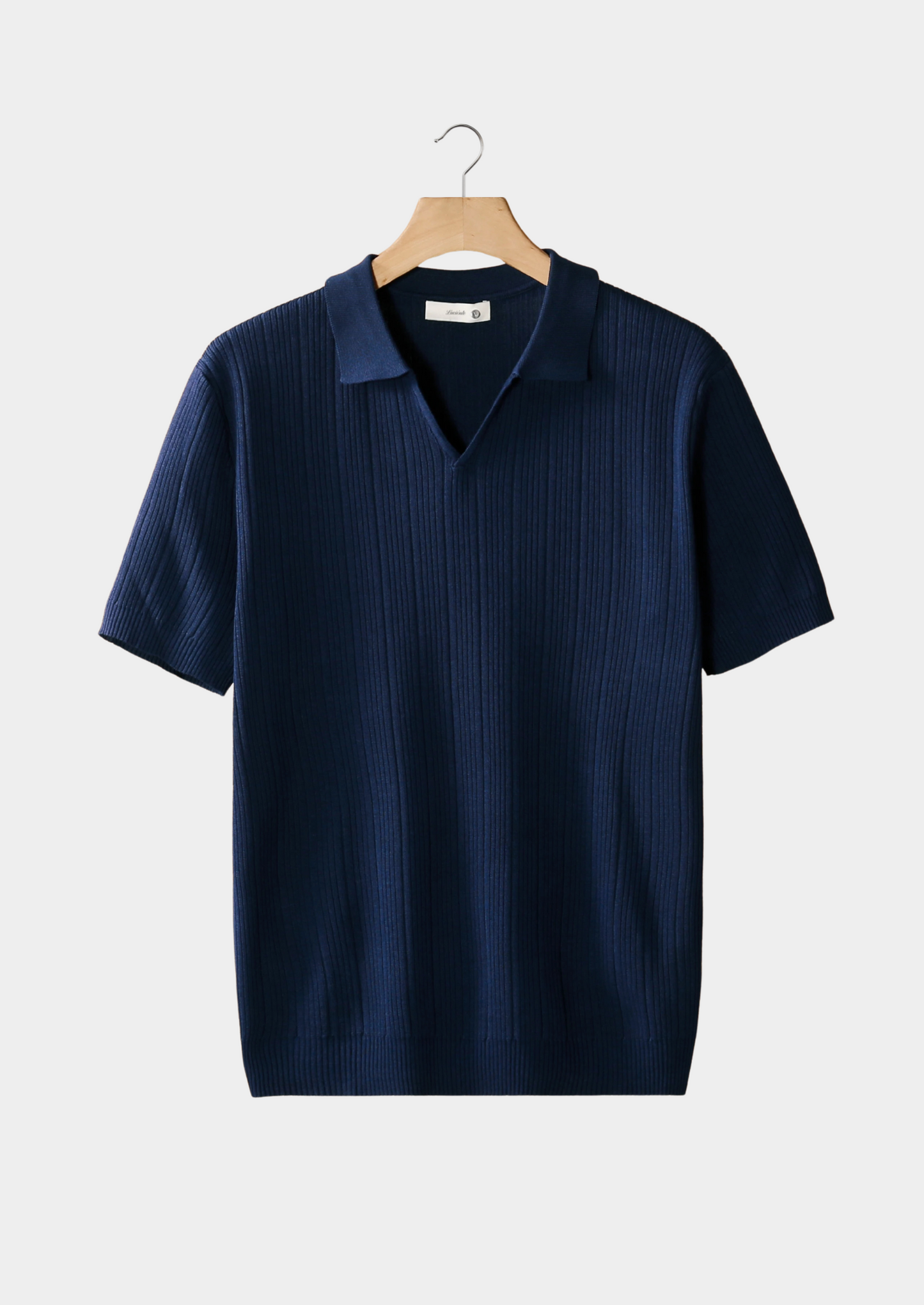 V-NECK RIBBED POLO