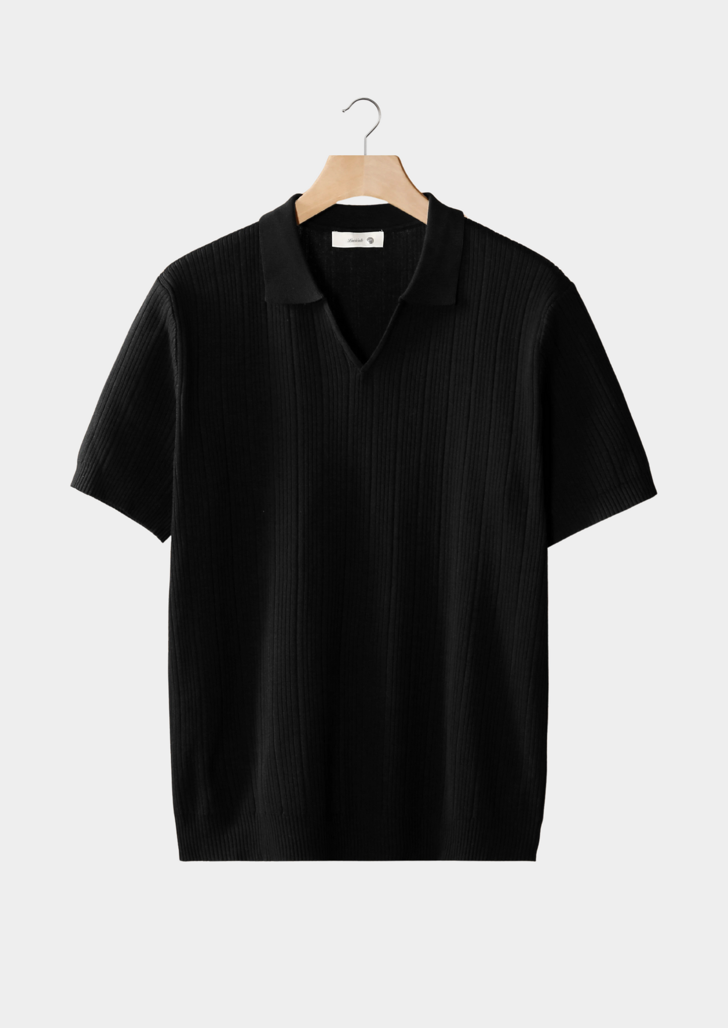 V-NECK RIBBED POLO
