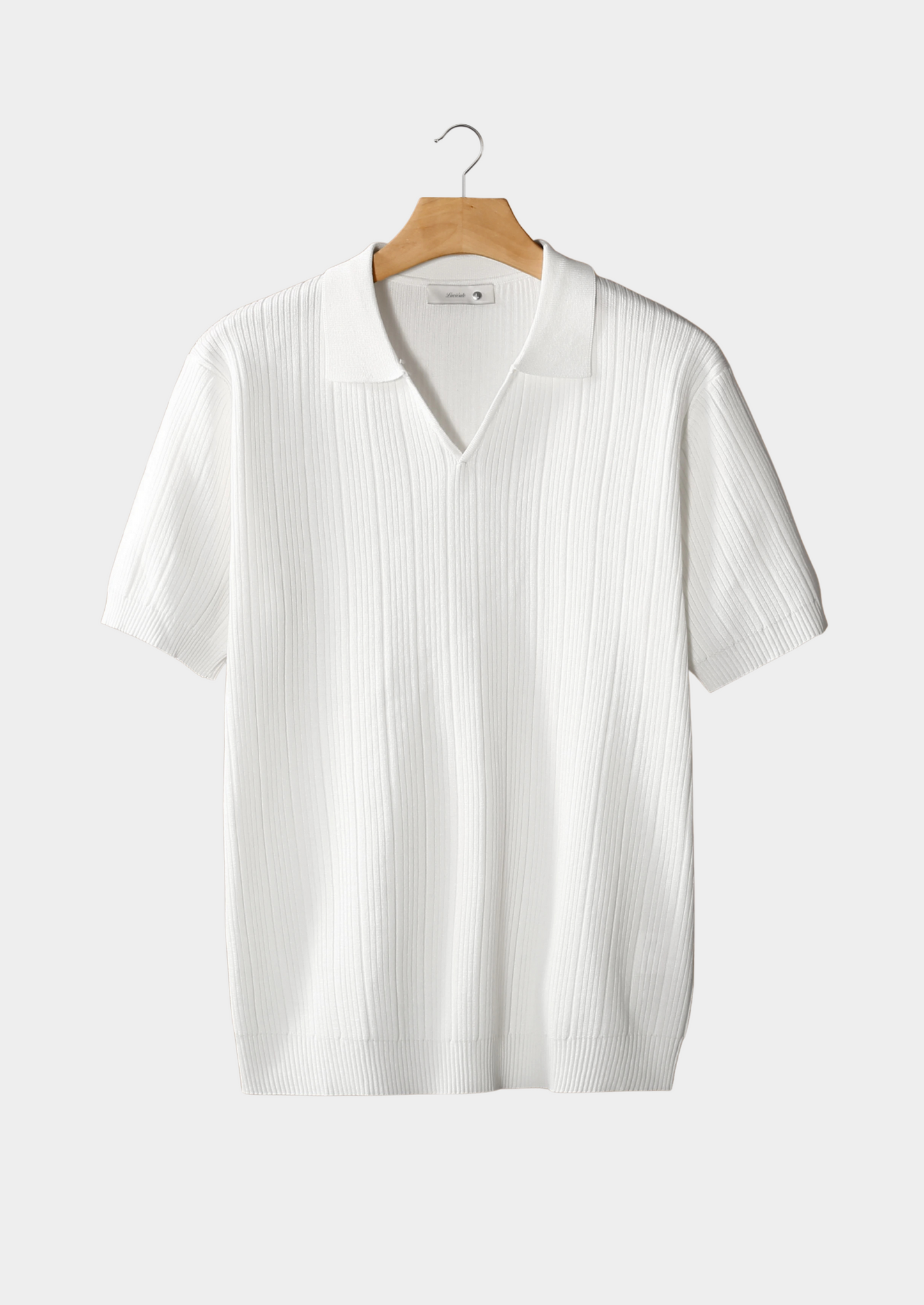 V-NECK RIBBED POLO