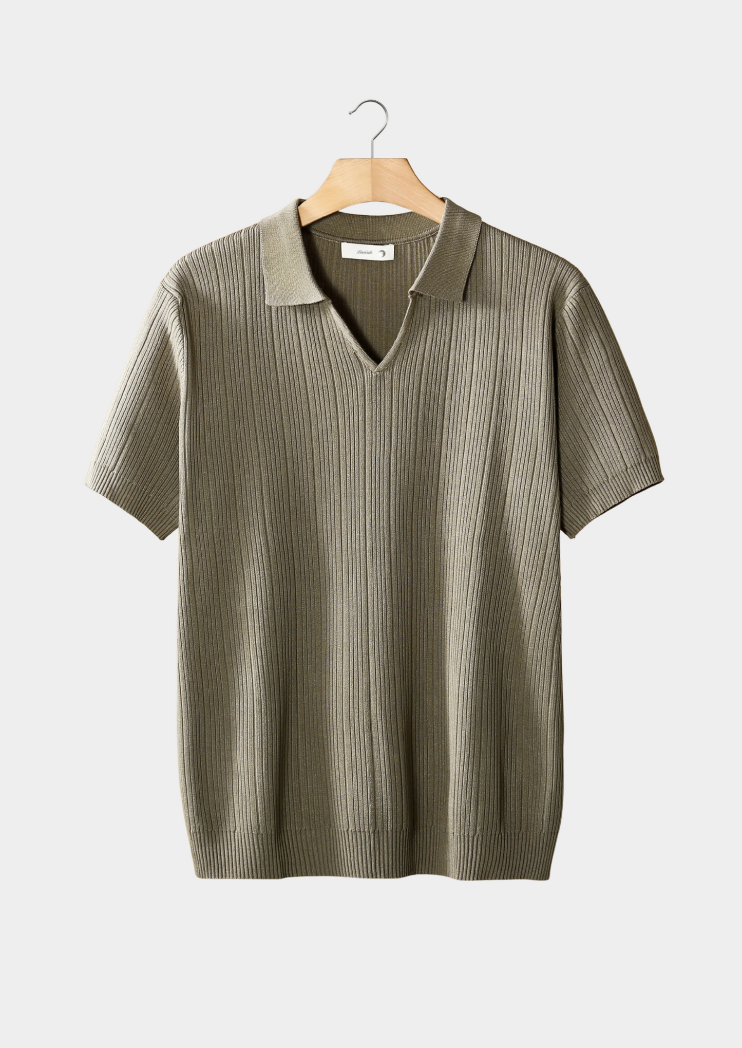V-NECK RIBBED POLO