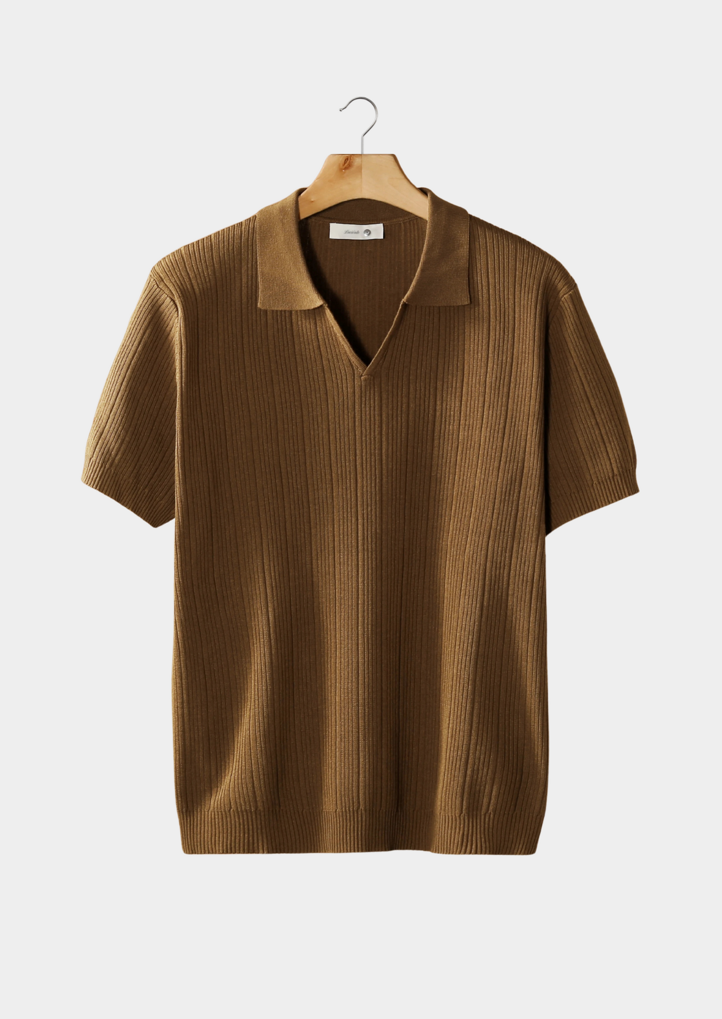 V-NECK RIBBED POLO
