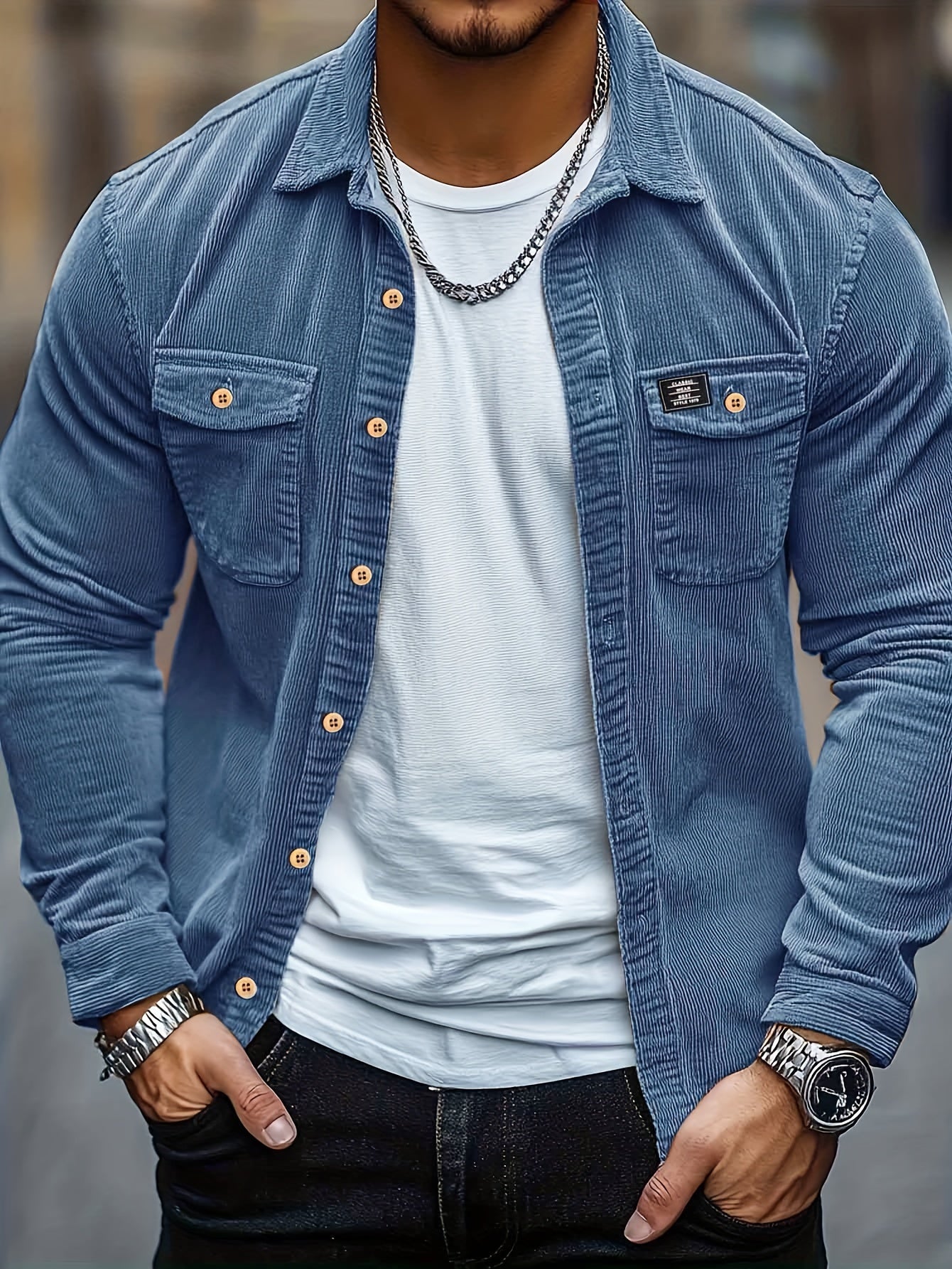 SABLE CORDUROY MET KNOPEN