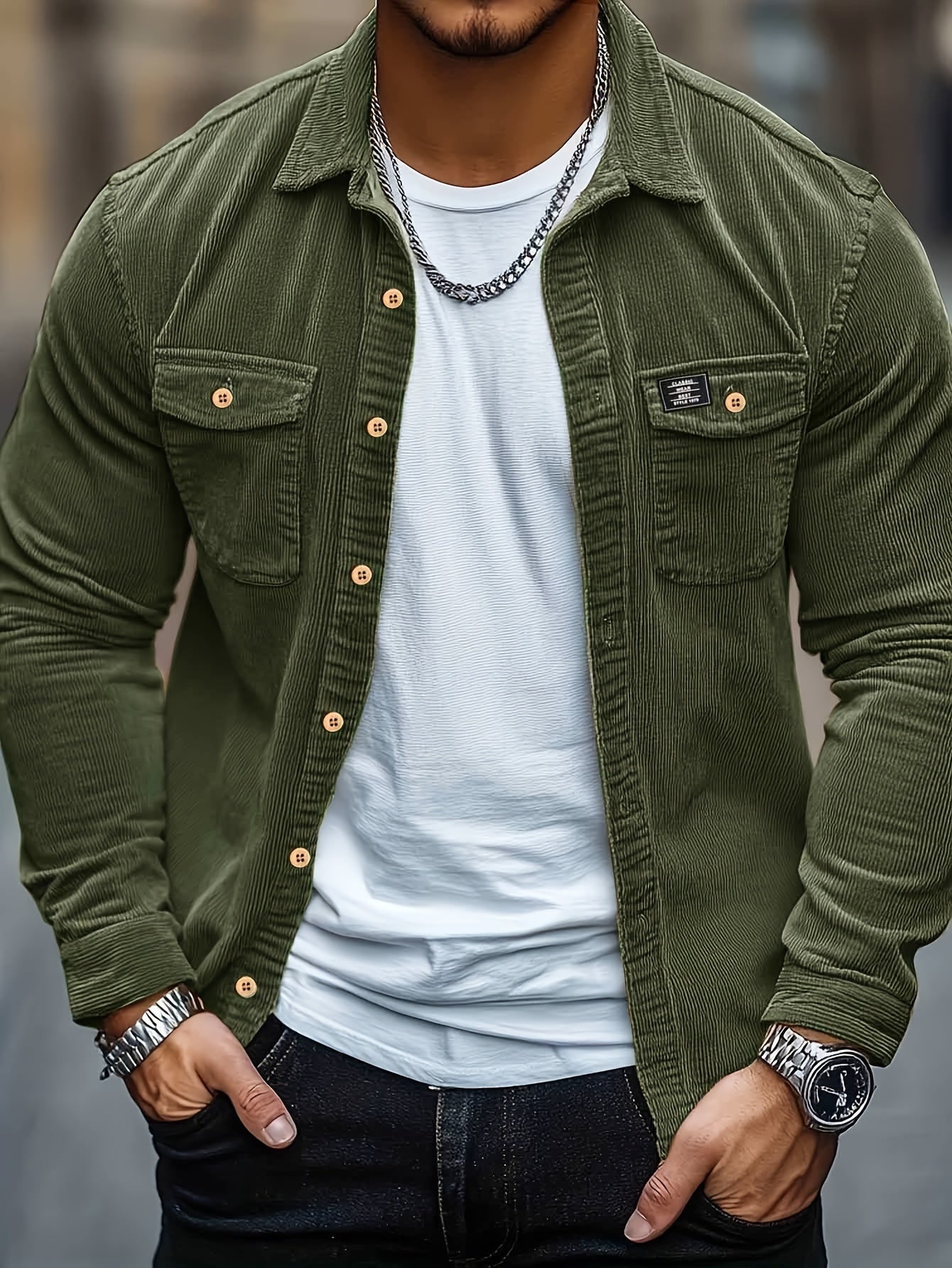 SABLE CORDUROY MET KNOPEN